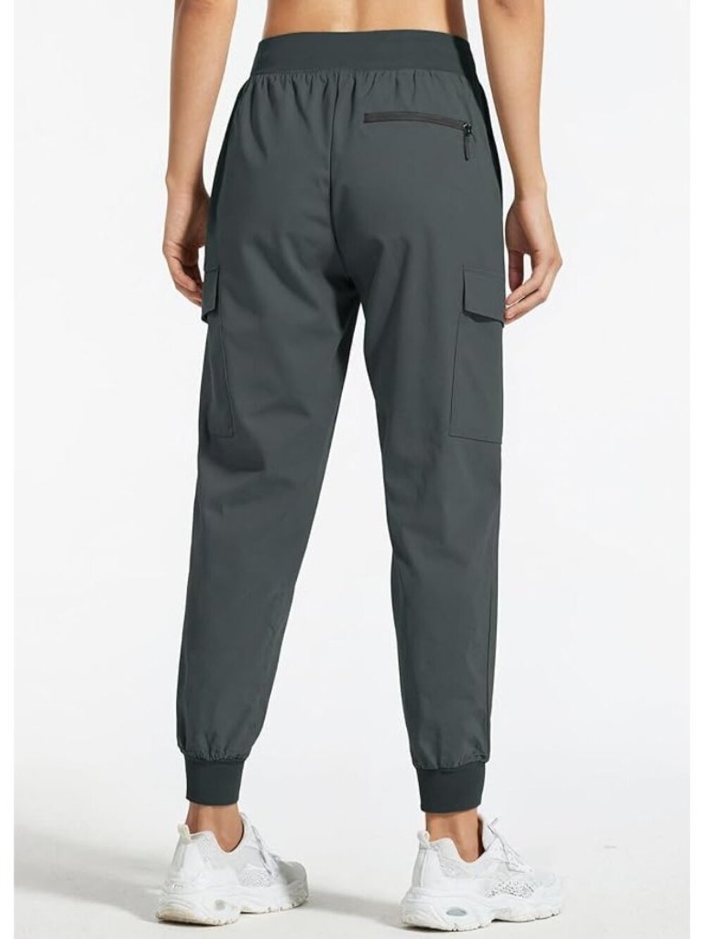 Libin Cargo Jogger Pants womens XXL Gray Elastic Waist Lightweight (K621) - Picture 2 of 10